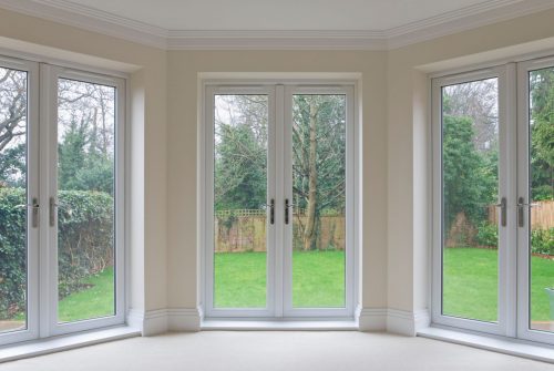patio-doors-installation Patio doors looking into garden