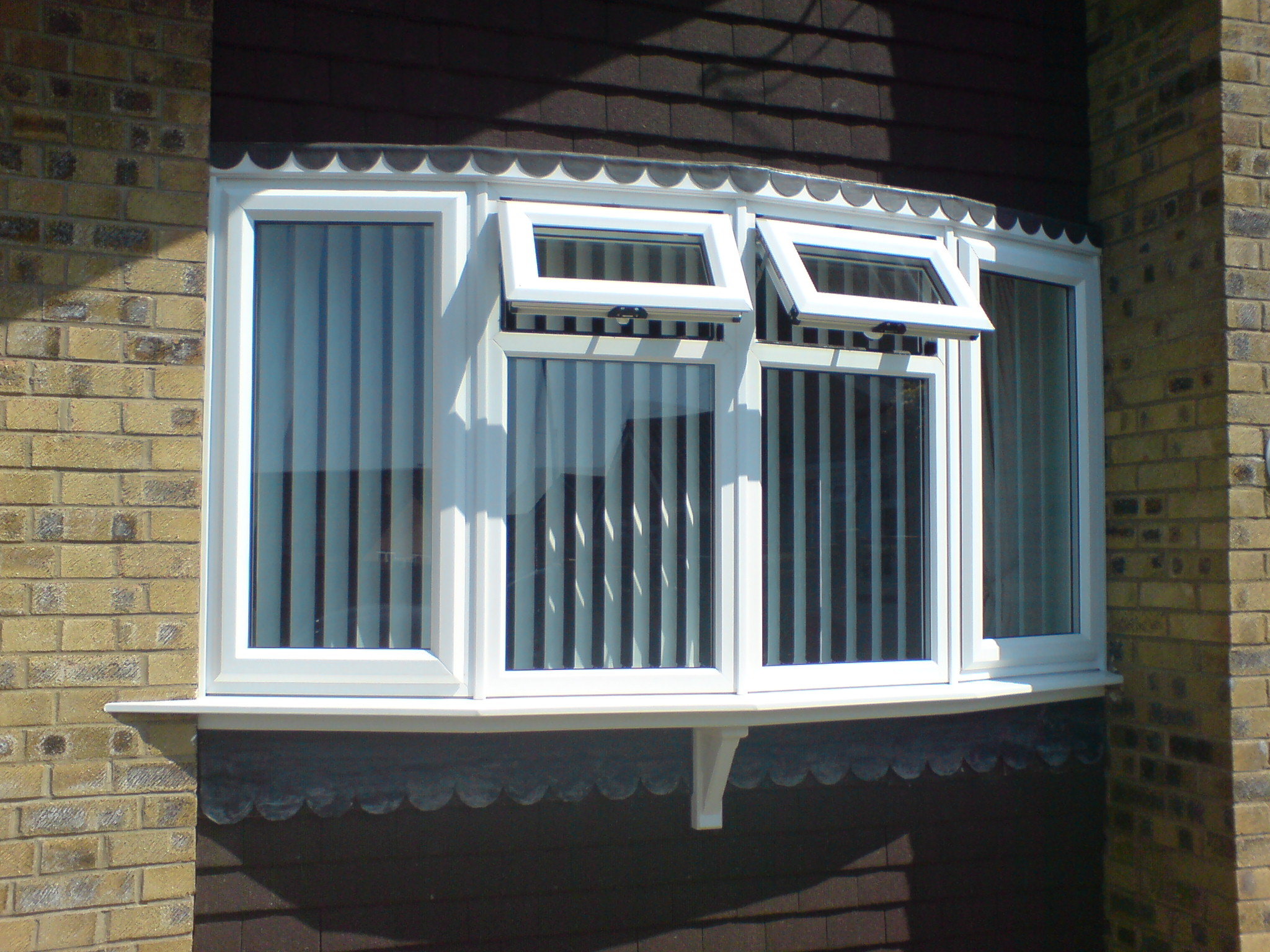White uPVC Bow Window
