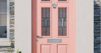 Pink composite door Pink composite door