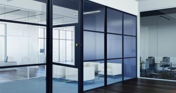 AluSpace private office AluSpace dividers used in commercial office setting