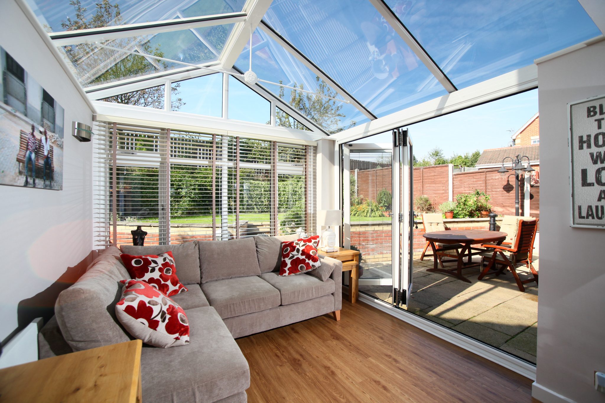 Osborn Windows modern conservatory with a glass roof